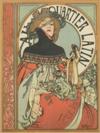 ALPHONSE MUCHA (1860-1939). AU QUARTIER LATIN. 1898. Magazine cover. 14x10 inches, 36x26 cm. Paul Dupont, Paris.